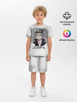 Детская пижама с шортами / Аста и Секре Чёрный клевер