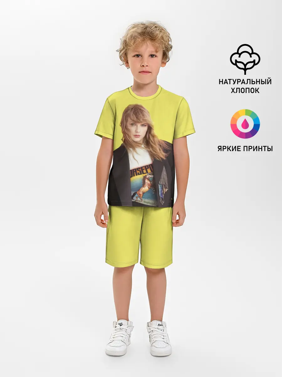 Детская пижама с шортами / Тэйлор на ветру