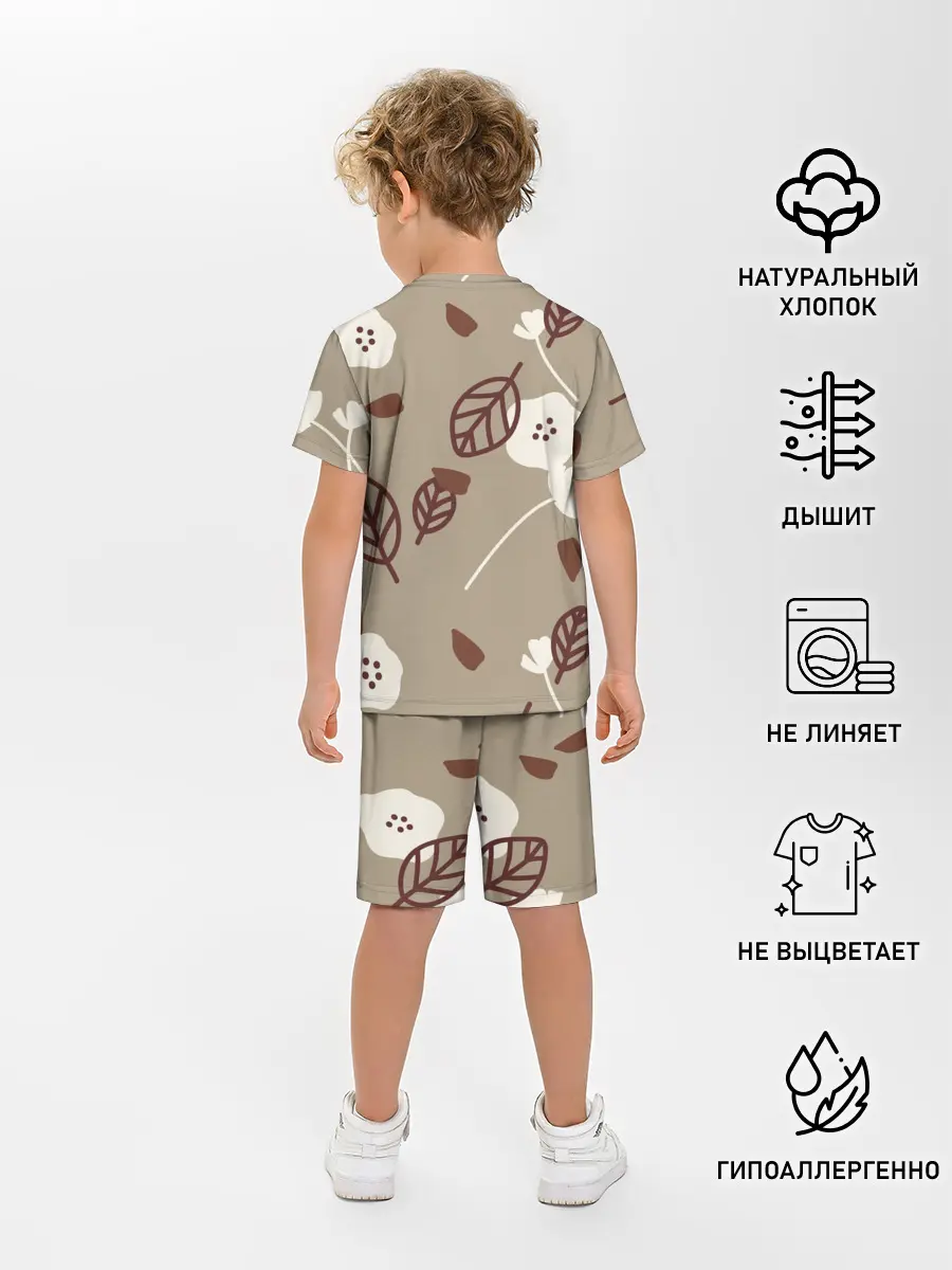 Детская пижама с шортами / Цветочный принт