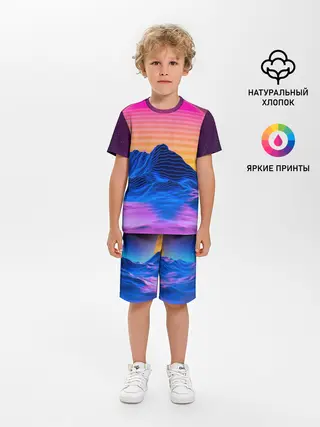 Детская пижама с шортами / RETRO NEON