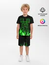 Детская пижама с шортами / MINECRAFT TEXTURE FIRE