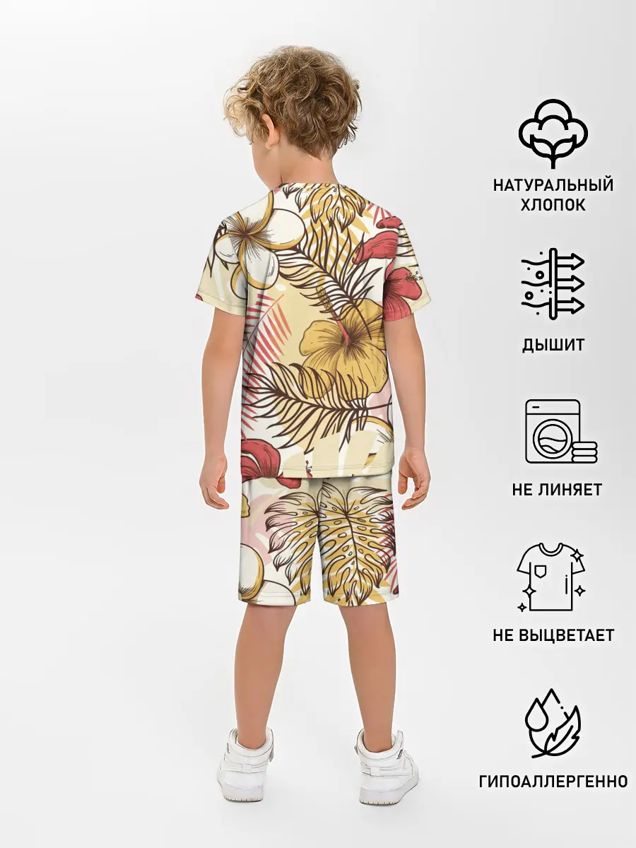 Детская пижама с шортами / Тропики