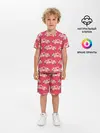 Детская пижама с шортами / Красные розы паттерн