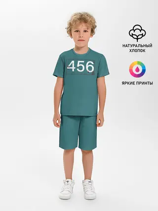 Детская пижама с шортами / Игрок в кальмара 456.