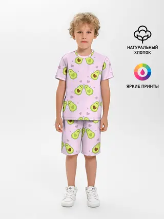 Детская пижама с шортами / Любовь | Авокадиков