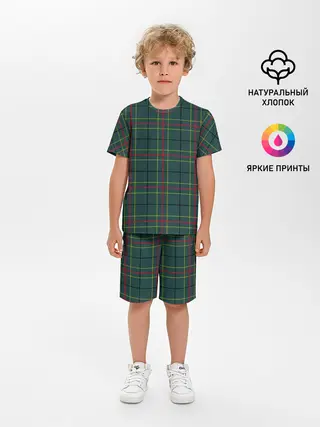 Детская пижама с шортами / Шотландка