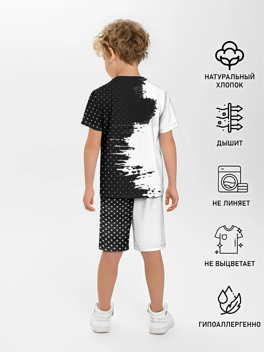 Детская пижама с шортами / Barcelona uniform black 2018