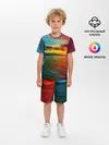 Детская пижама с шортами / Glitch Sunset
