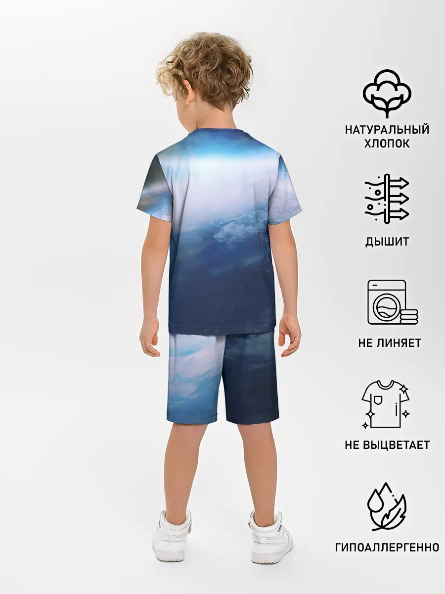 Детская пижама с шортами / Планета Земля