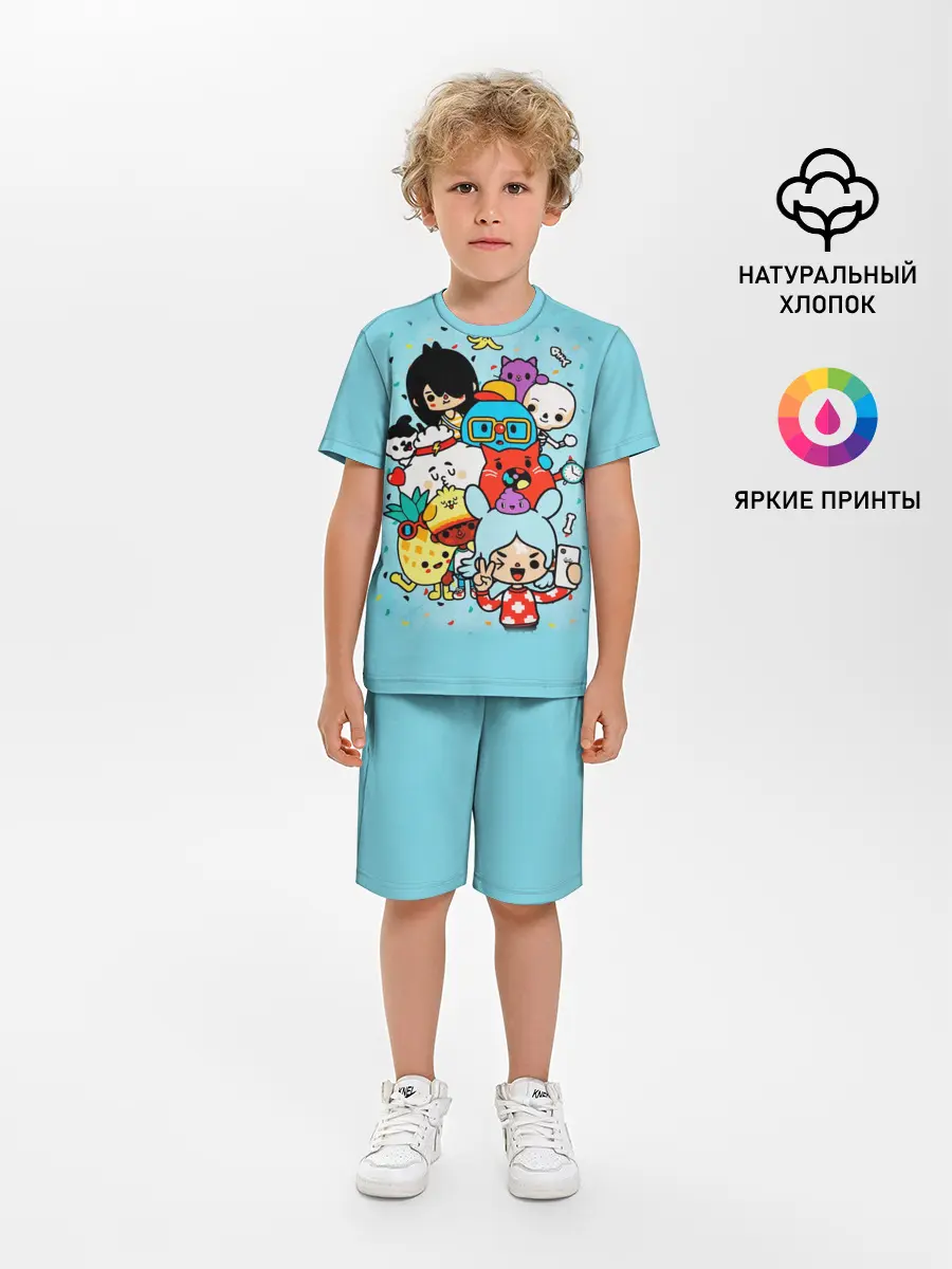 Детская пижама с шортами / Toca Boca | Тока бока персонажи из игры