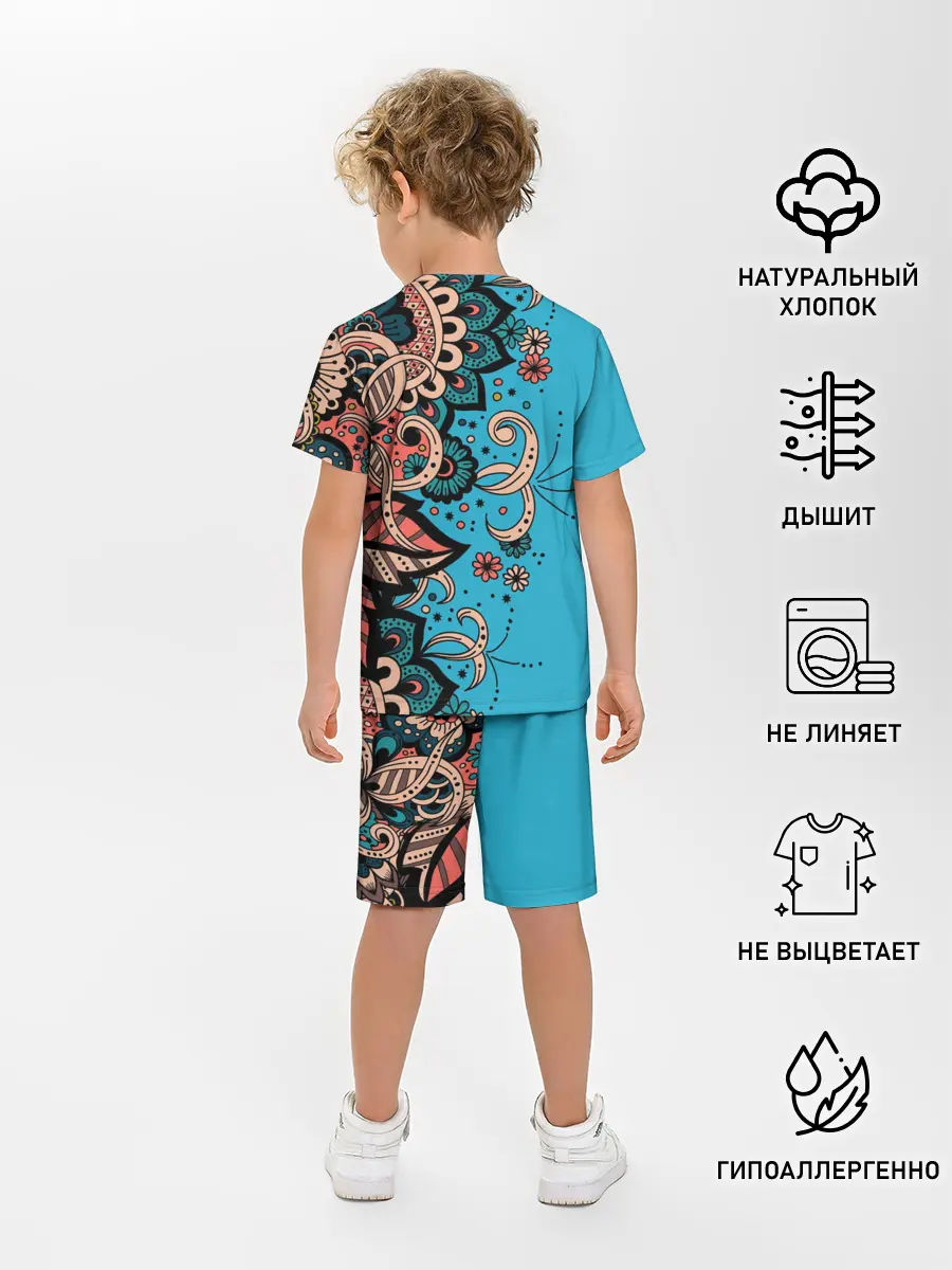 Детская пижама с шортами / Цветочная фантазия