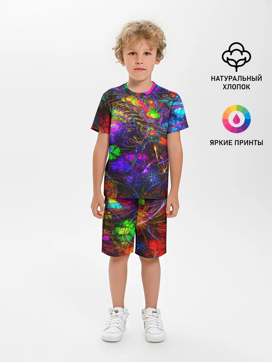 Детская пижама с шортами / НЕОНОВЫЕ КРАСКИ