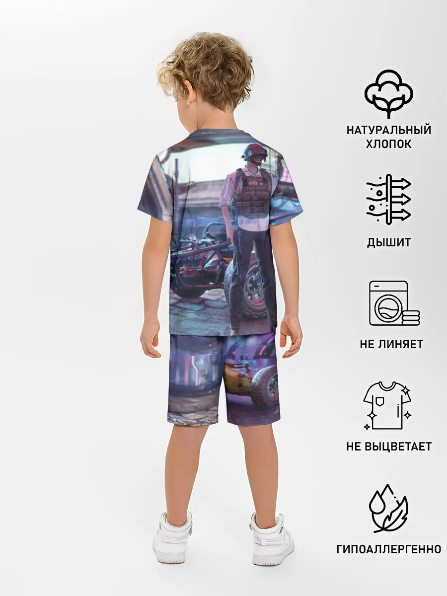 Детская пижама с шортами / Pubg