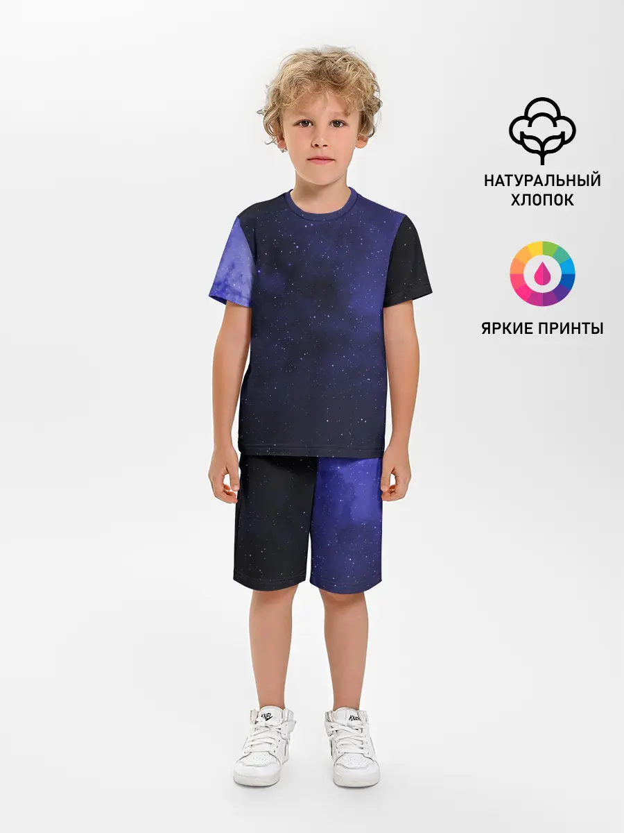 Детская пижама с шортами / Космос