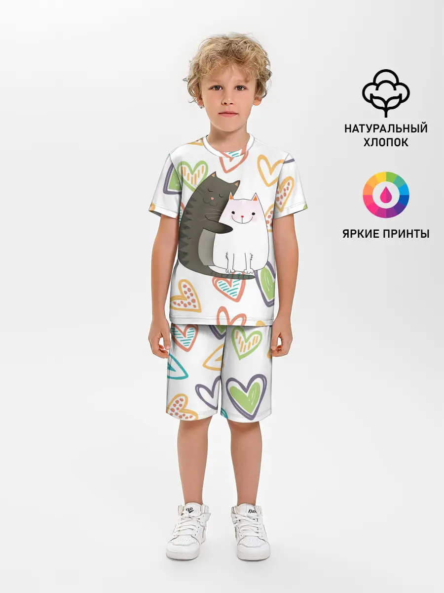 Детская пижама с шортами / Сладкая парочка