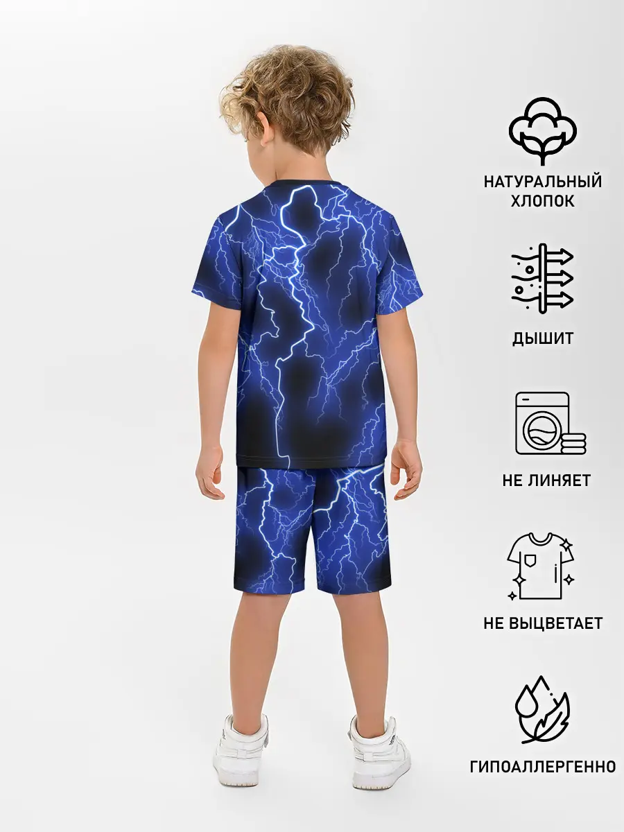 Детская пижама с шортами / МОЛНИЯ NEON