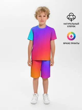 Детская пижама с шортами / Градиент