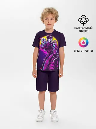 Детская пижама с шортами / Дзётаро указывает смазанный