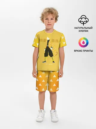 Детская пижама с шортами / Zenitsu Agatsuma Kimetsu no Yaiba