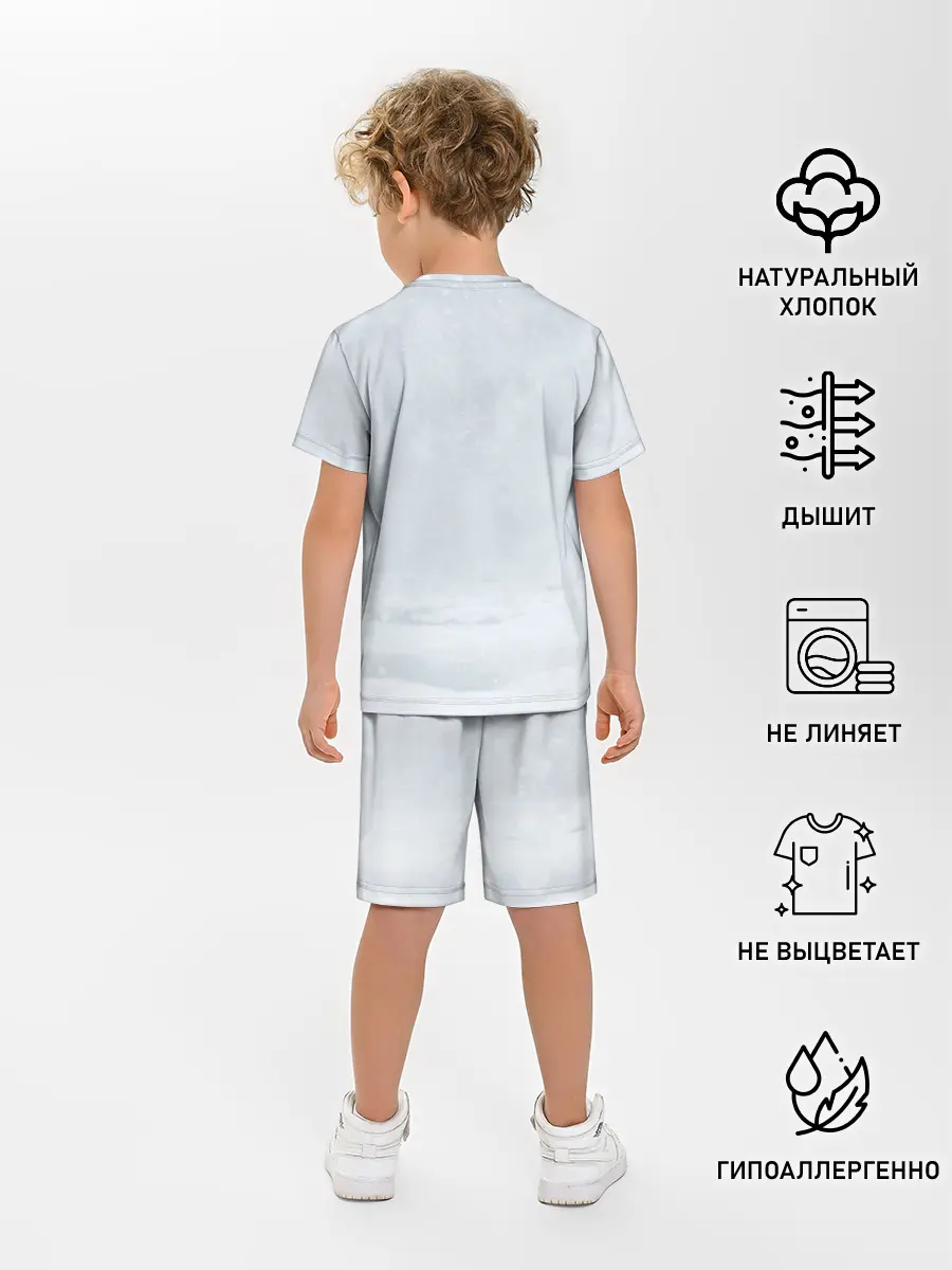 Детская пижама с шортами / Зимняя лисичка