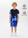 Детская пижама с шортами / СИНИЙ ОГОНЬ ГЛИТЧ | BLUE FIRE GLITCH