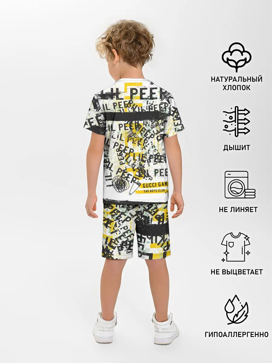 Детская пижама с шортами / LIL PEEP Vintage Graffiti Wall