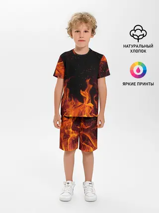 Детская пижама с шортами / ОГОНЬ | FIRE