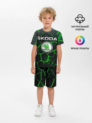 Детская пижама с шортами / Skoda 3D плиты с подсветкой
