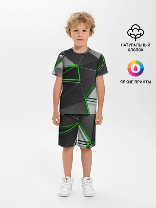 Детская пижама с шортами / 3D полигон