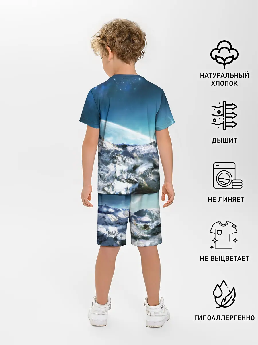 Детская пижама с шортами / Космос