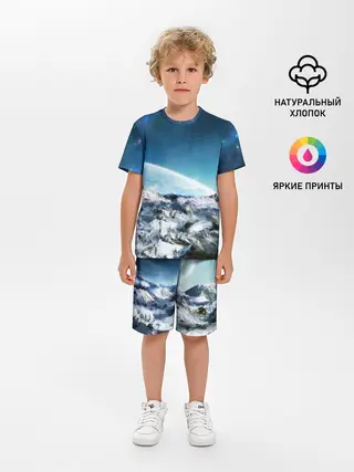 Детская пижама с шортами / Космос