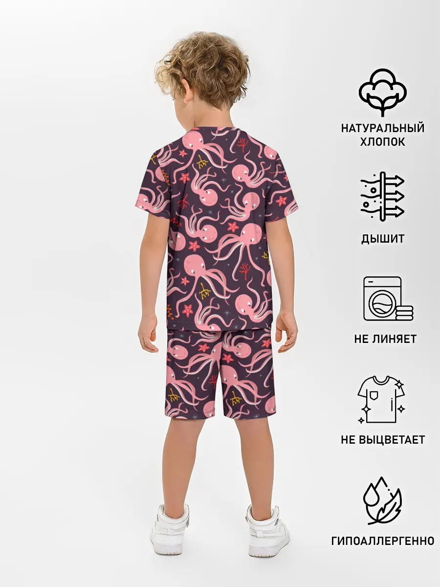 Детская пижама с шортами / Осьминоги