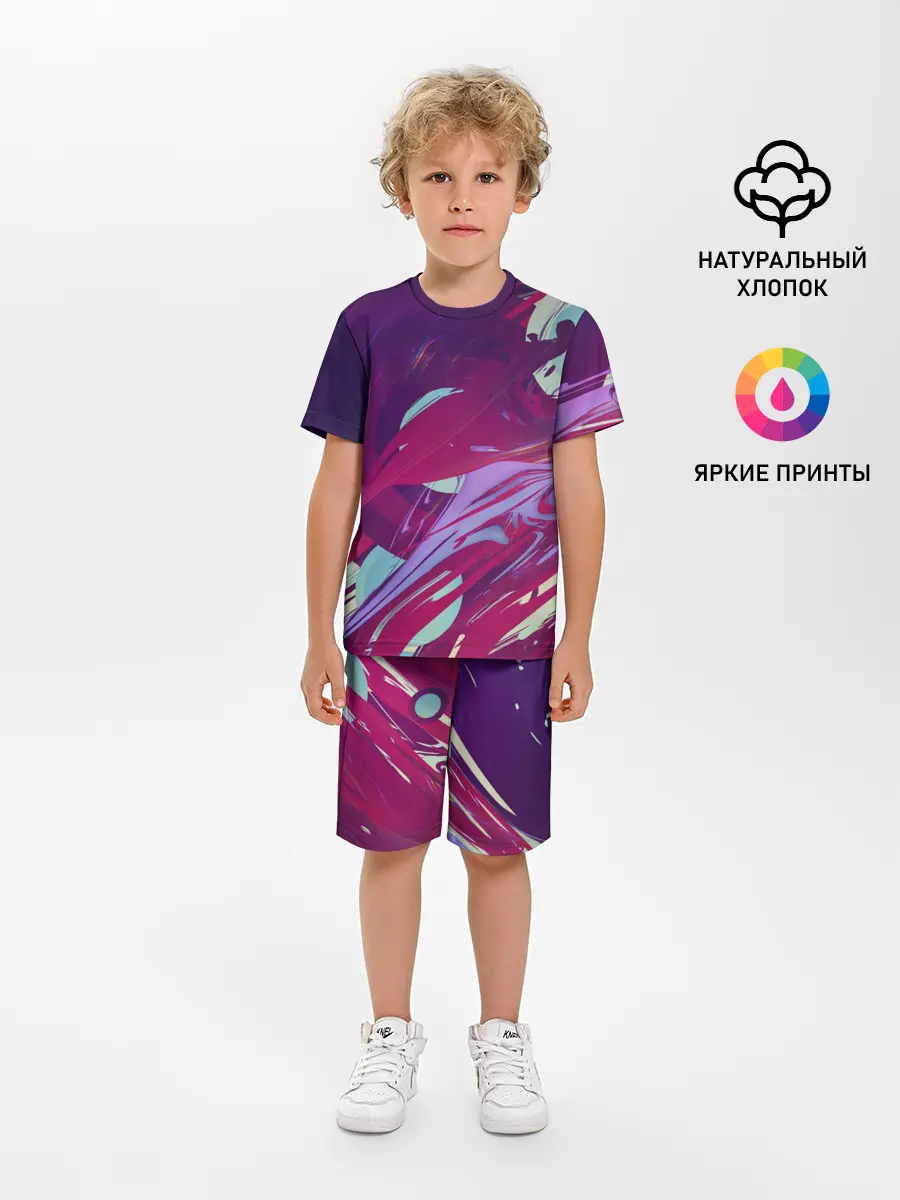 Детская пижама с шортами / Мощный градиент