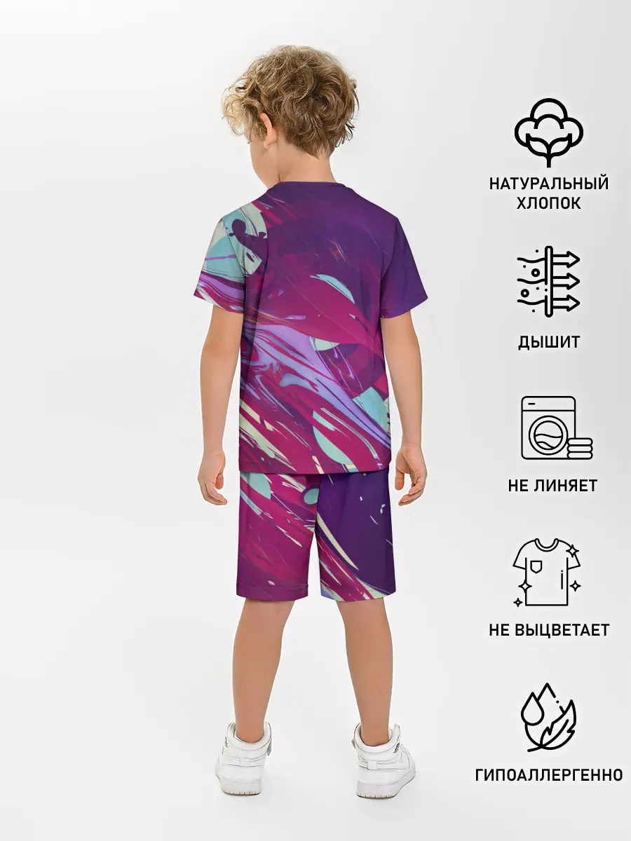 Детская пижама с шортами / Мощный градиент