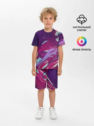 Детская пижама с шортами / Мощный градиент