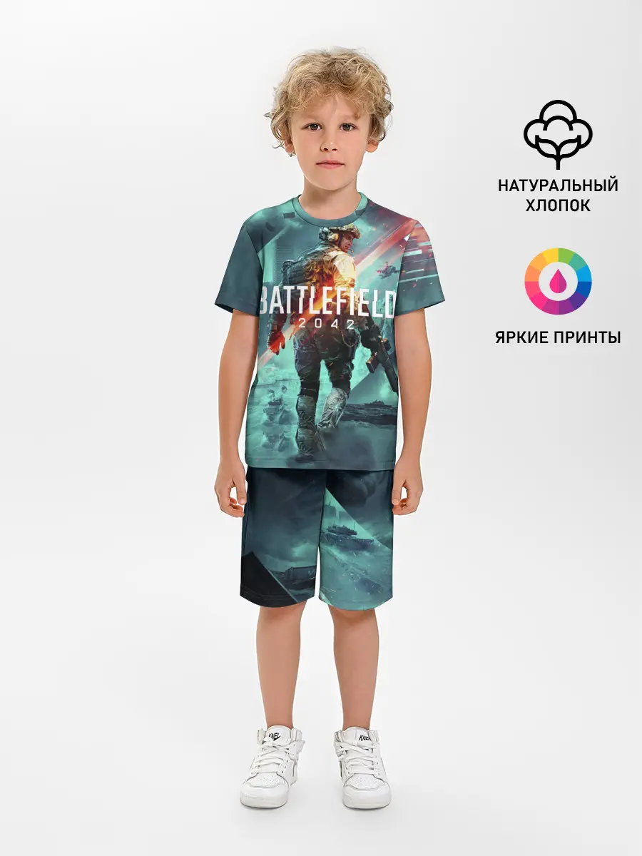 Детская пижама с шортами / Баттлфилд 2042