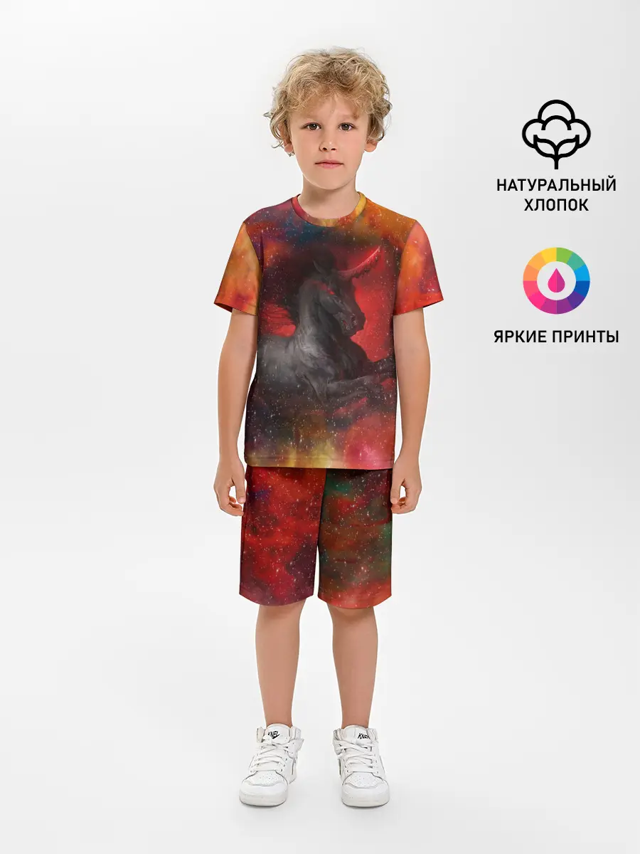 Детская пижама с шортами / Единорог | Unicorn