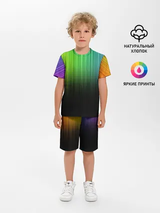 Детская пижама с шортами / Неоновый Свет