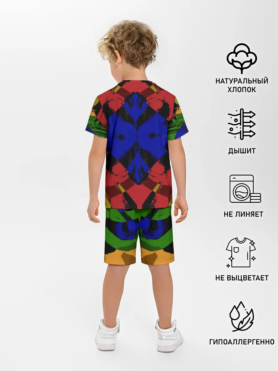 Детская пижама с шортами / Абстракция