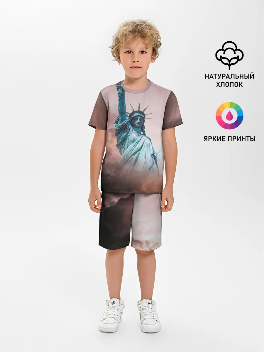 Детская пижама с шортами / Статуя свободы