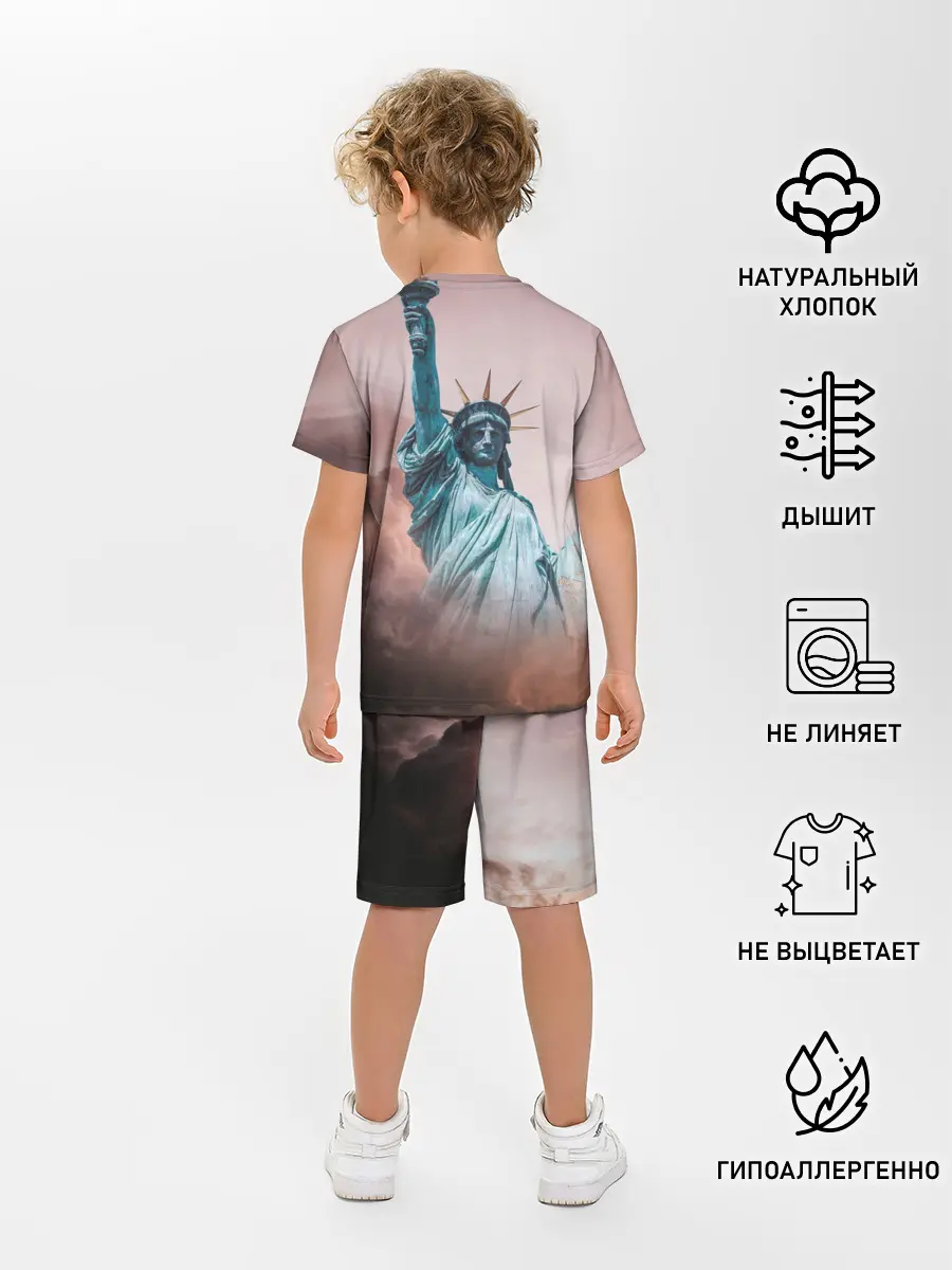 Детская пижама с шортами / Статуя свободы