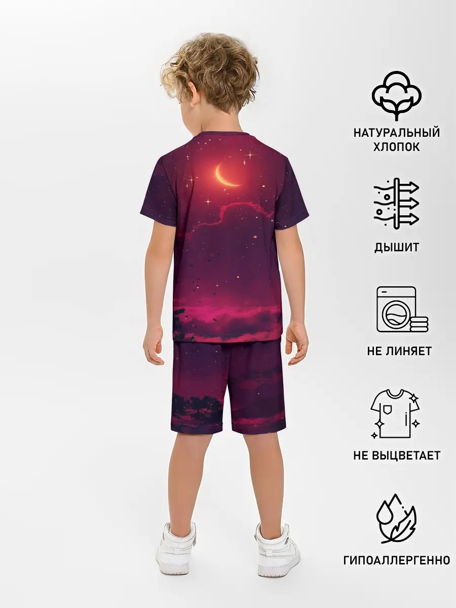 Детская пижама с шортами / СКАЗОЧНАЯ НОЧЬ 2 КРАСНЫЙ