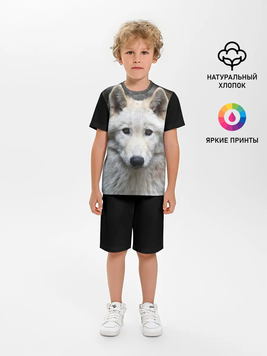 Детская пижама с шортами / Волк