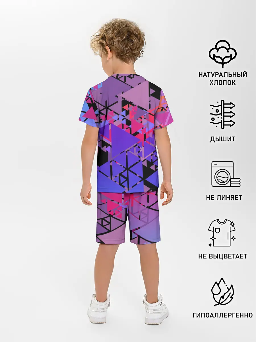 Детская пижама с шортами / Треугольники