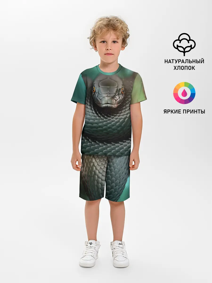 Детская пижама с шортами / Чёрная мамба