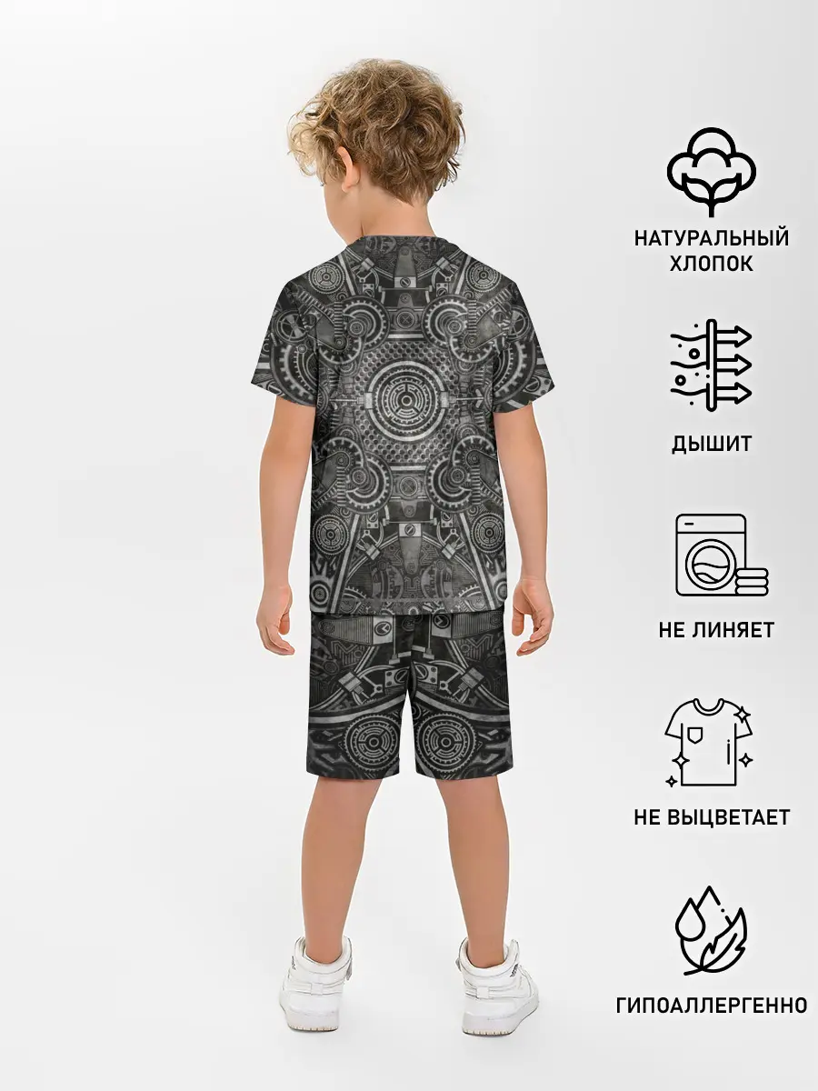 Детская пижама с шортами / Стимпанк Механизм