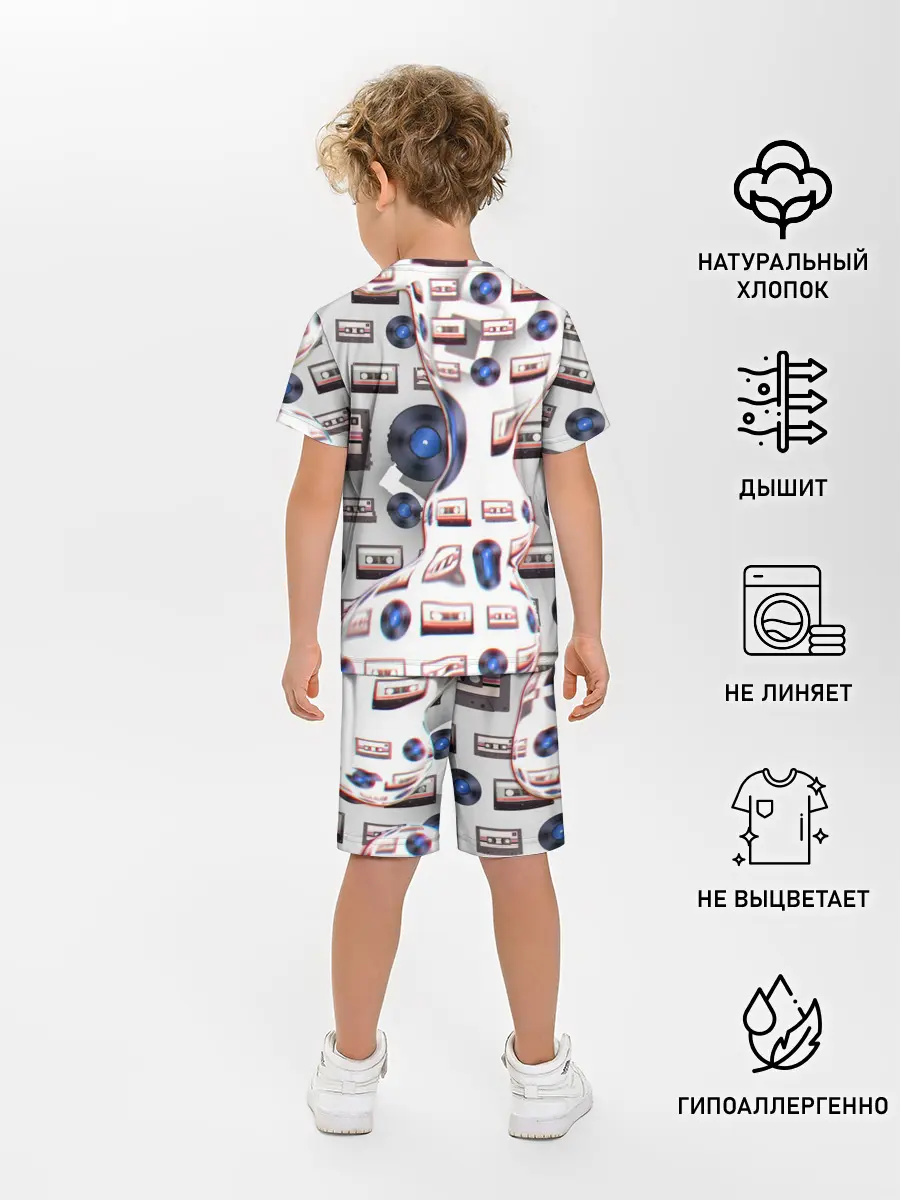 Детская пижама с шортами / дискотека 80