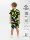 Детская пижама с шортами / Кислотное Граффити