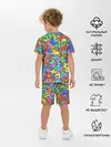Детская пижама с шортами / Разноцветные бабочки