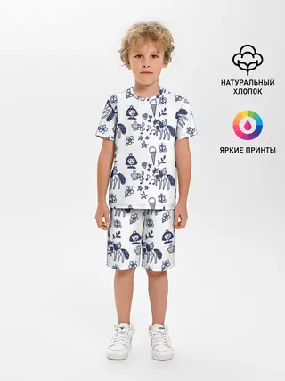 Детская пижама с шортами / Девчачий дудл